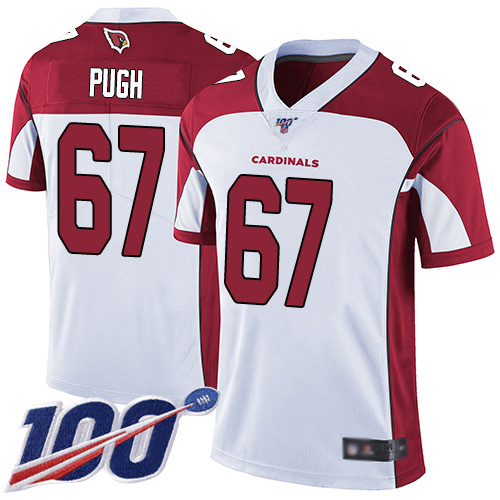 Arizona Cardinals Limited White Men Justin Pugh Road Jersey NFL Football #67 100th Season Vapor Untouchable